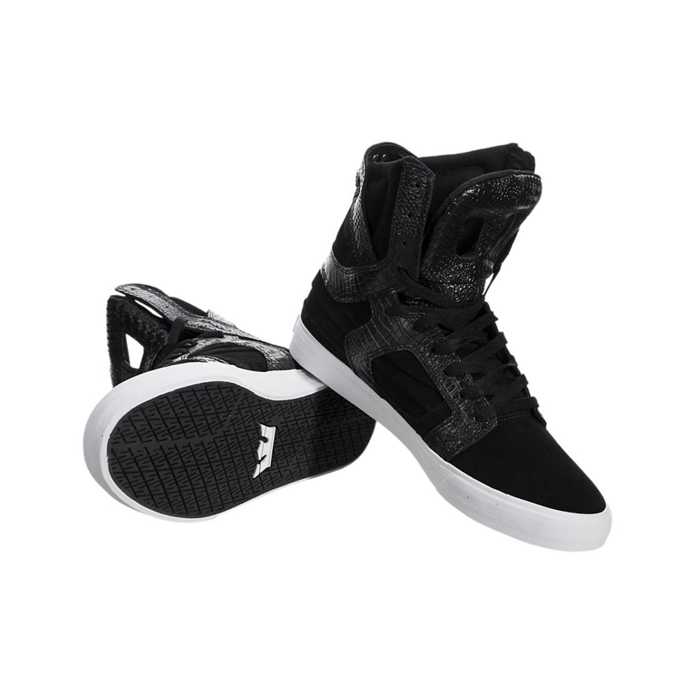 Baskets Montantes Supra SkyTop II Noir Black/White Homme | WIZ-37382960